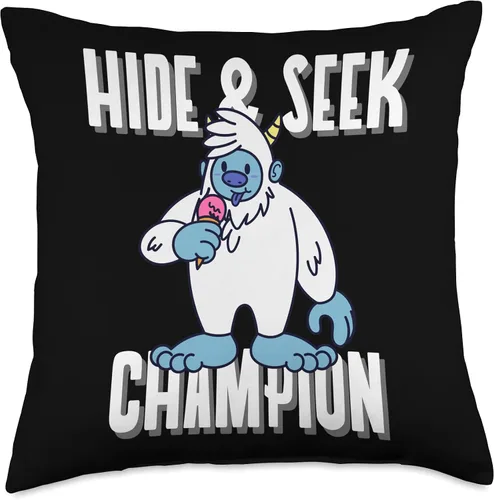 Vista 5 de Funny Yeti Gift Ideas Hide & Seek Champion Funny Abominable muñeco de nieve, 16 x 16 pulgadas, multicolor