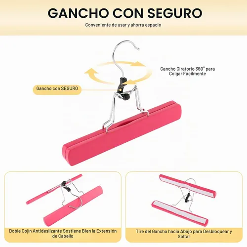 Vista 4 de VARIPOWDER Soporte para extensiones de cabello, colgador de almacenamiento