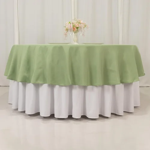 Vista 52 de Efavormart - Mantel redondo de poliéster de 90 pulgadas sin costuras de calidad comercial para banquetes de boda, restaurante