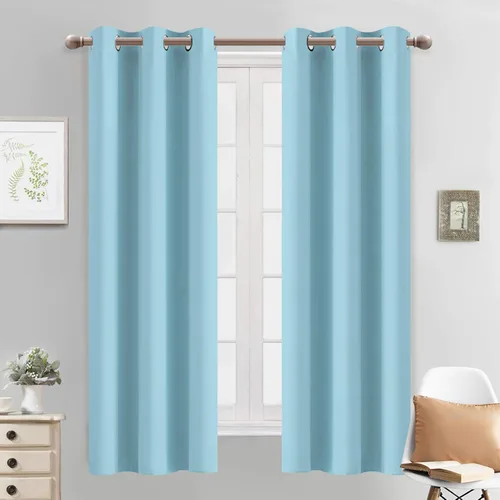 Vista 52 de Yakamok Cortinas opacas para dormitorio, aislamiento térmico, cortinas de oscurecimiento de habitación para sala de estar, juego de 2 paneles
