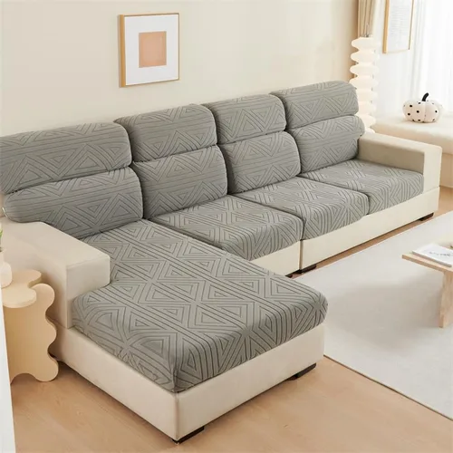Vista 10 de INFLAG Fundas de sofá en forma de L, fundas de sofá mágicas, funda de sofá diván, funda elástica con banda elástica, protector de muebles para sala