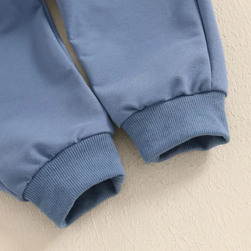 Vista 18 de Conjunto de sudadera de manga larga con cuello redondo y pantalones deportivos para bebés, ropa de invierno para bebé