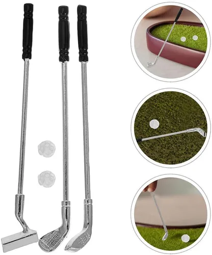 Vista 3 de IMIKEYA Miniatura Golf Club Toy Set Dollhouse Golf Accesorios para Diorama Toy