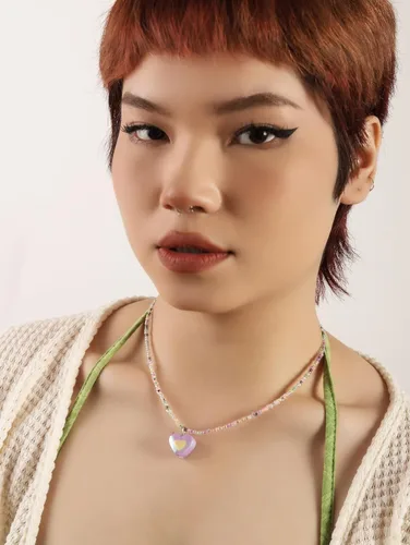 Vista 2 de OJERRY Y2K - Collar de cuentas coloridas Kawaii para adolescentes y mujeres
