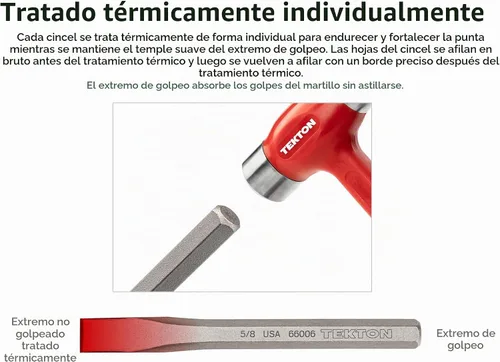 Vista 3 de TEKTON Cincel frío de 1 pulgada 66009