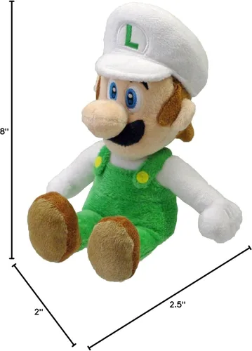 Vista 2 de Little Buddy 1250 Super Mario - Peluche Fire Luigi de 8 pulgadas