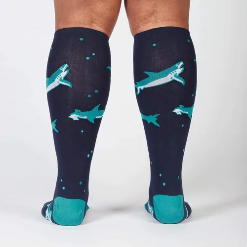 Vista 3 de Sock It To Me, Calcetines altos elásticos de pantorrilla ancha