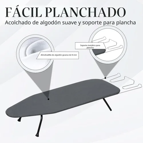 Vista 4 de ZOES HOMEWARE Tabla de Planchar de Panel de Malla Metálica para Encima de la Mesa Tabla de Planchar Plegable Tabla de Planchar Pequeña de Alta