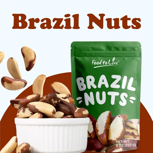 Vista 4 de Nueces de Brasil orgánicas Food to Live® (crudas, sin cáscara)