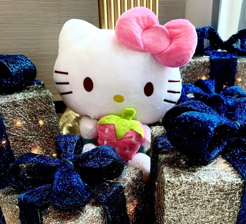 Vista 5 de Juguete de peluche de gatito de 17.5 pulgadas, animal de peluche Kawaii, muñeca de felpa suave para niños, adolescentes, coleccionistas y decoración