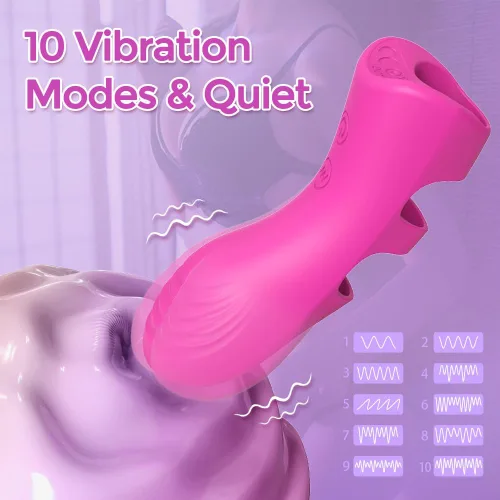 Vista 3 de Vibrador de dedo para adultos, juguetes sexuales para mujeres, juguetes adultos con 10 vibraciones y función de calentamiento, vibradores