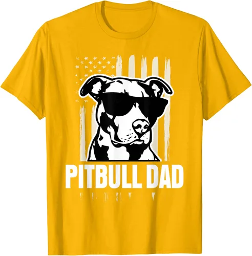 Vista 31 de Pitbull Dad - Camiseta para hombre con orgullo American Pit Bull Dog, Negro, S