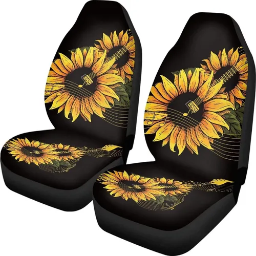 Vista 41 de INSTANTARTS Fundas de asiento de coche con diseño de dalia estética, solo para asientos delanteros, protector de asiento de vehículo, 2 unids/set