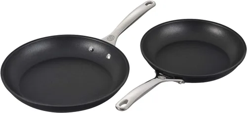 Vista 4 de Le Creuset Juego de utensilios de cocina antiadherentes endurecidos, 2 piezas (sartén de 8 y 10 pulgadas)
