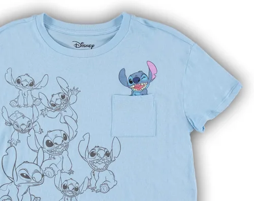 Vista 5 de Disney Camisa Lilo and Stitch para mujer, camiseta corta clásica Lilo and Stitch Lilo and Stitch