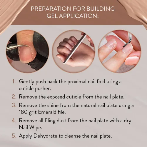 Vista 5 de IBD Gel de construcción, extensión de uñas de gel duro, apenas desnudo, remojo, fortalecedor de uñas, 0.5 onzas líquidas