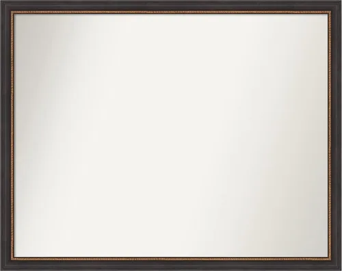 Vista 283 de Amanti Art Espejo de baño negro para sobre el fregadero, 23 x 23 pulgadas, espejo cuadrado negro Ashton, marco de madera tradicional mediano, se