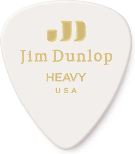 Vista 20 de Celuloide púas de guitarra Dunlop Classic, 12 unidades, Shell Caparazón