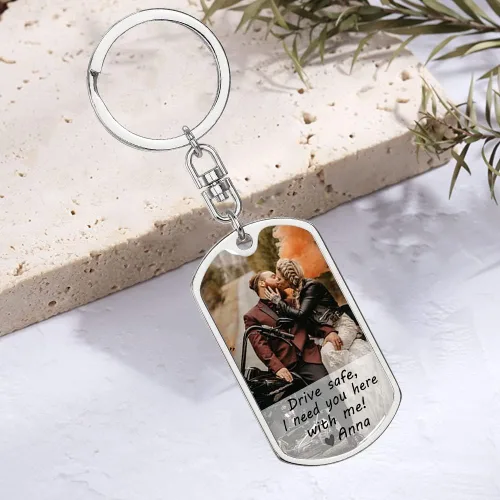 Vista 5 de Llavero personalizado para parejas llavero seguro para el conductor regalo para novio novia día de San Valentín Acción de Gracias Navidad