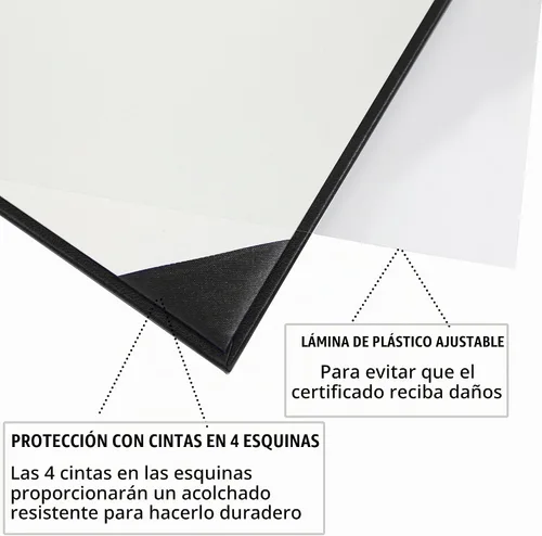 Vista 3 de MyGradDay Cubierta para diploma titular de diploma, cubierta de certificado de graduación lisa 8.5x11 negro