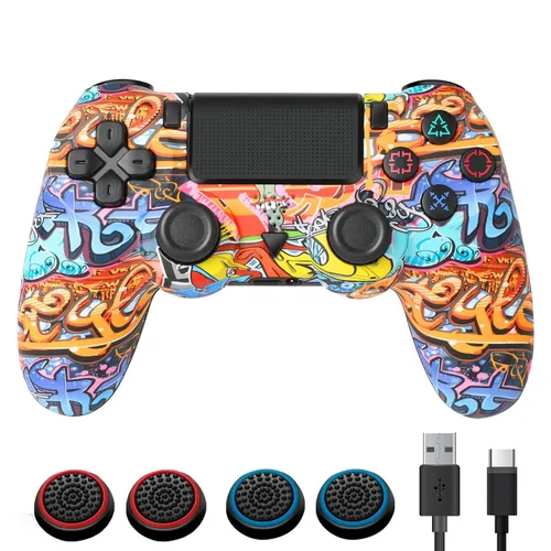 Vista 7 de Fancy Buying Controller Wireless Compatible with PS4SlimPro with Dual Vibration6-Axis Motion SensorAudio Function