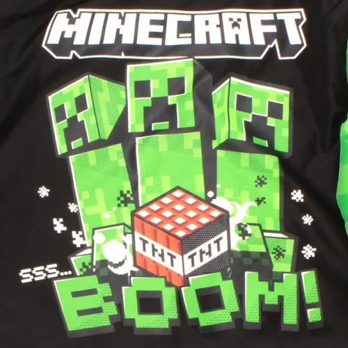 Vista 4 de Minecraft Chaqueta bomber para niños, chaqueta universitaria con estampado gráfico con cremallera para niños y niños pequeños
