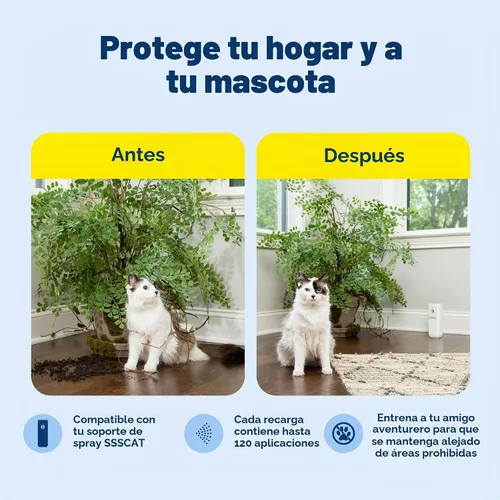 Vista 3 de PetSafe SSSCAT - Espray automático para mascotas para disuasión - Corrección de comportamiento sin contacto - Sensor de movimiento con ráfaga