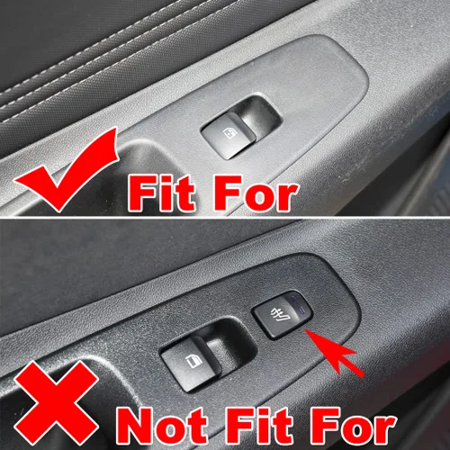 Vista 2 de ruihe 4 piezas de cubierta de panel de control de ventana de puerta de automóvil rojo ajuste para Hyundai Elantra N HEV 2021 2022 2023 2024 2025