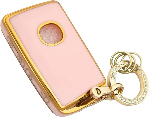 Vista 13 de Funda para Llavero de Mercedes Benz AMG GLC GLA CLA GLS GLE GLK CLS C 300 G E S ML Class Rosa (para Benz A)