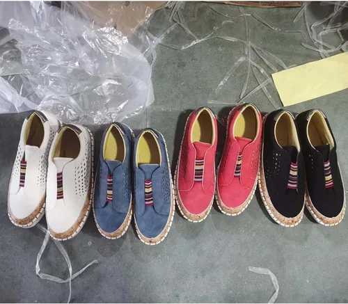 Vista 4 de Zapatos deportivos ortopédicos casuales de alta calidad para mujer, sandalias de plataforma ortopédicas sin cordones, zapatos casuales planos de moda