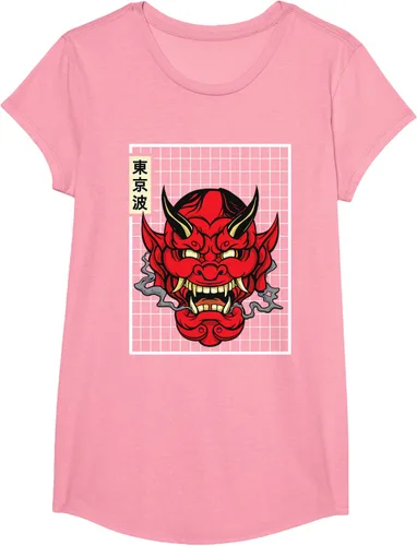Vista 64 de Máscara japonesa de Demon Hannya Oni con máscara japonesa, Negro
