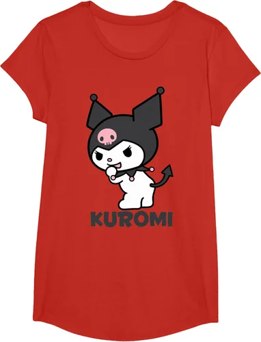 Vista 34 de Sanrio Kuromi - Camiseta con logotipo en la parte trasera Gris Oscuro