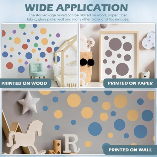 Vista 5 de Teling 14 Piezas Plantillas Grandes para Pintar en Madera Plástico Plantilla de 5 Puntas Plantillas de Pintura para Tela Paredes Artes Papel