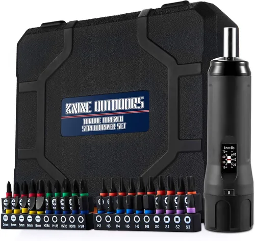 Vista 10 de KNINE OUTDOORS Juego de Llaves de Torsión/Destornillador Dinamométrico de 10-70 Libras-Pulgada para Mantenimiento con Mango de Barra en T, 40 Puntas