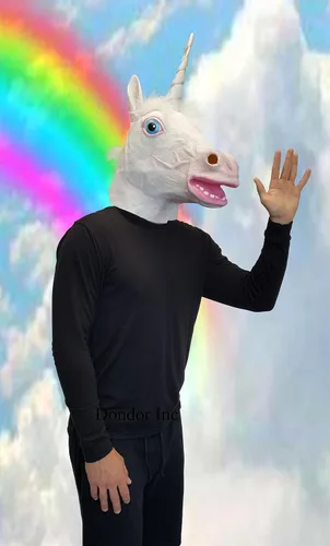 Vista 2 de Máscara de disfraz de unicornio (UNICORN)