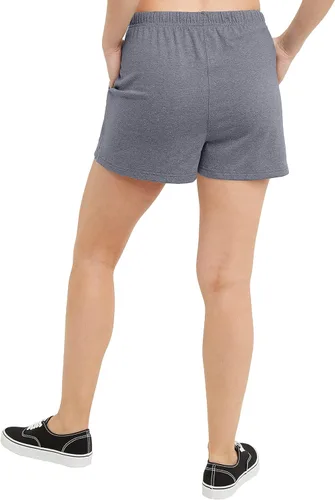 Vista 2 de Hanes Pantalones cortos de jersey ligeros con bolsillos de mezcla triple para mujer, 2.5 pulgadas