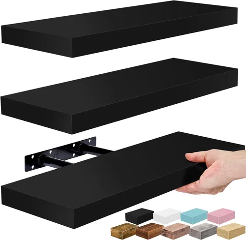 Vista 25 de Sorbus Estantes flotantes para pared, estante flotante de 16 pulgadas para cocina, dormitorio, sala de estar, baño, hogar y decoración de pared