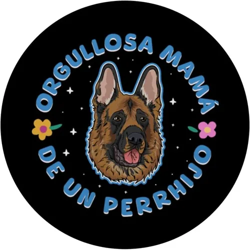 Vista 3 de Orgullosa mamá de un perrhijo. Versión Pastor Alemán PopSockets Adhesive PopGrip
