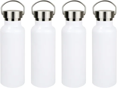 Vista 9 de 4 botellas de agua deportivas en blanco de 17 onzas con aislamiento de doble pared elegante con forma de cola aislada 4-pack 17oz sublimation