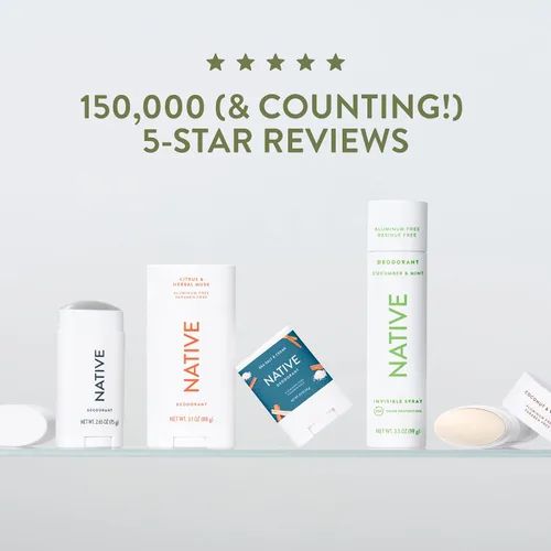 Vista 8 de Native El desodorante contiene ingredientes derivados de forma natural, control de olores de 72 horas, desodorante para mujeres y hombres, sin