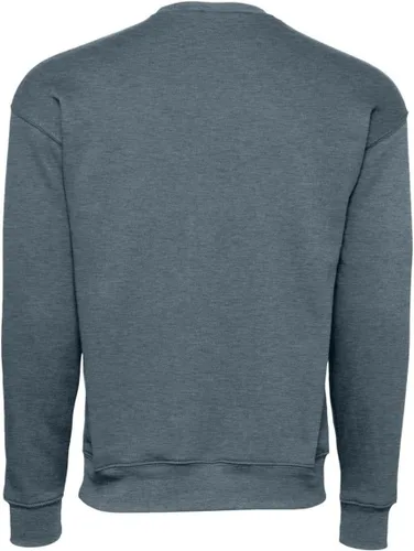 Vista 2 de Bella Canvas Sudadera de cuello redondo con hombros caídos y forro polar