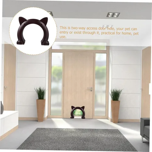 Vista 8 de Túnel de puerta de pasillo para gatos para puertas interiores, fácil de instalar, suministro para mascotas con tornillos resistentes, resistente a