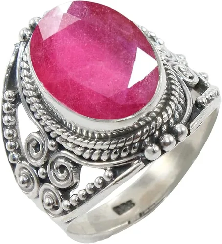 Vista 10 de Anillo de Plata Esterlina 925 para Mujeres con Piedra Preciosa Natural, Anillo de Compromiso de Plata Esterlina, Piedra Natal de Junio con Engaste