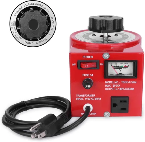 Vista 9 de Fuente de alimentación auto del regulador de voltaje de CA del transformador variable de 20 amperios, 2000VA máximo, 0 ~ 130 voltios de salida