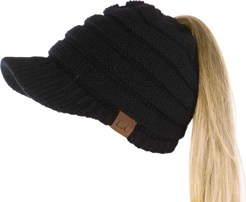 Vista 129 de Funky Junque - Gorro para mujer con ranura para cola de caballo