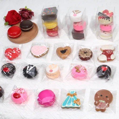 Vista 2 de 100 piezas bolsas para bolas de chocolate de 3 x 3 pulgadas, bolsas para trufas, bolsas para macarones, bolsas para oreos cubiertos de chocolate