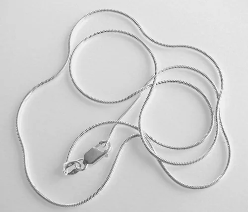 Vista 2 de BEEZZY BEEDZ Collar flexible de plata de ley 925 con cadena de serpiente de plata maciza redonda