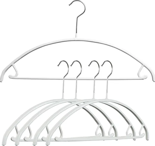 Vista 10 de MAWA Reston Lloyd Euro Series - Percha antideslizante con barra y ganchos para pantalones y faldas, estilo 42/U, juego de 2, color negro