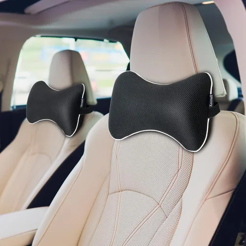 Vista 6 de Keemall Almohada de Cuello de Coche Inflable, Almohada de Reposacabezas de Coche Inflable Suave para Asiento de Conducción con Correa Ajustable