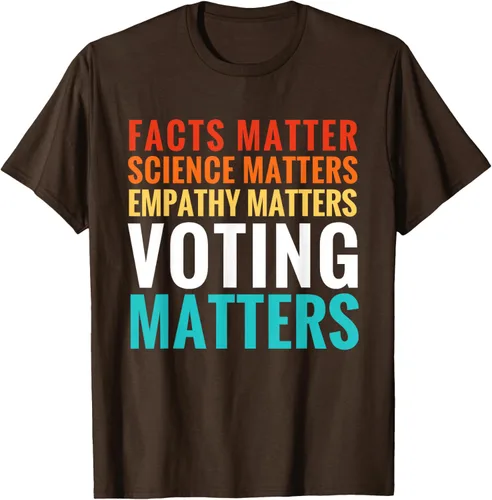 Vista 7 de Facts Matter Science Matters Voting Matters - Camiseta demócrata liberal, Negro, S